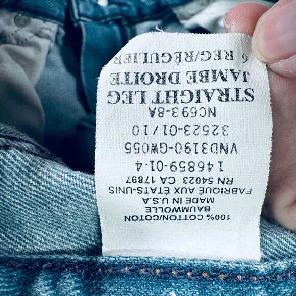 2004 VTG Gap Womens Size 6 Relaxed Straight Leg Denim Jeans Made in USA - Picture 3 of 9